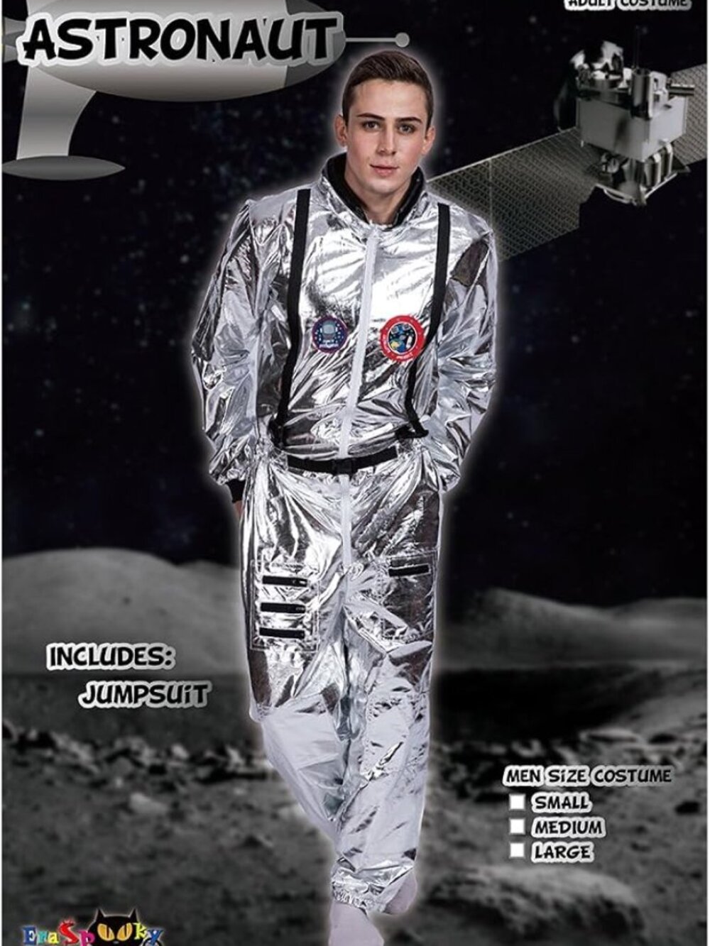 EraSpooky silver Women's or Men's Astronaut Spaceman Costume. Astronaut Costume